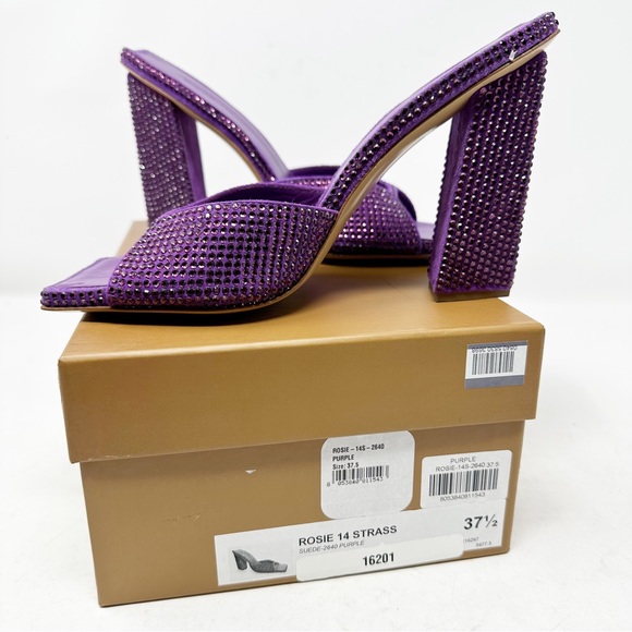 Gia Borghini Shoes - GIA BORGHINI Rosie Crystal Beaded Block Heel Slide Sandals NWT in 7.5